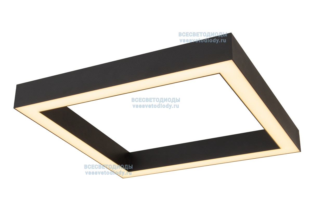 Светильник Quadro 288W, 2050 мм*4, 5000К, с протоколом управления Dali, черный, накладной, IP 40
