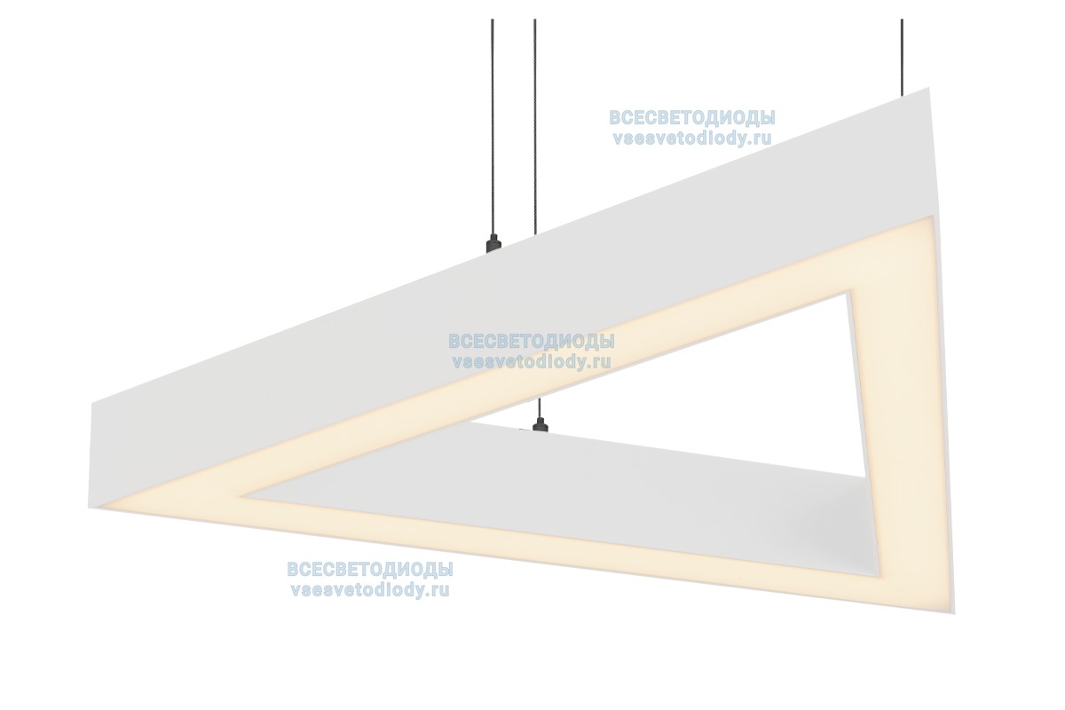 Светильник Trio 378W, 3600 мм*3, 3000К, белый, подвесной, IP 40